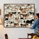 Farmhouse Animals Horse Longhorn Cow Wall Art Canvas Print - by MyGreatCanvas | Canvas Wall Art Prints | Photo Prints & Wall Decor
