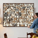 Abstract Longhorn Wall Art Canvas Print - Cow Animal Drawing by MyGreatCanvas | Canvas Wall Art Prints | Photo Prints & Wall Decor