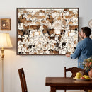 Large Longhorn Wall Art Canvas Print - Abstract Cow Animal by MyGreatCanvas | Canvas Wall Art Prints | Photo Prints & Wall Decor