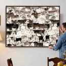 Abstract Texas Longhorn Print - Longhorn Herd Print for by MyGreatCanvas | Canvas Wall Art Prints | Photo Prints & Wall Decor