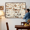 Farmhouse Longhorn Wall Art Canvas Print - Abstract Farm by MyGreatCanvas | Canvas Wall Art Prints | Photo Prints & Wall Decor