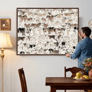Abstract Texas Cow Canvas Print for Cabin and Western Home by MyGreatCanvas | Canvas Wall Art Prints | Photo Prints & Wall Decor
