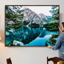 Alpine Mountain Lake Wall Art Canvas Print – Turquoise by MyGreatCanvas | Canvas Wall Art Prints | Photo Prints & Wall Decor