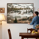 Snowy Mountain Landscape Wall Art Canvas Print, Alpine Pine by MyGreatCanvas | Canvas Wall Art Prints | Photo Prints & Wall Decor
