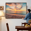 Sunset Beach Wall Art Canvas Print – Soft Coastal by MyGreatCanvas | Canvas Wall Art Prints | Photo Prints & Wall Decor