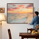 Sunset Beach Wall Art Canvas Print – Soft Coastal by MyGreatCanvas | Canvas Wall Art Prints | Photo Prints & Wall Decor