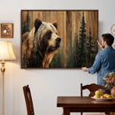 Grizzly Bear Wall Art Canvas Print, Rustic Wildlife Bear by MyGreatCanvas | Canvas Wall Art Prints | Photo Prints & Wall Decor