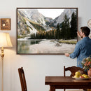 Lake Braies Alpine Landscape Wall Art Canvas Print, by MyGreatCanvas | Canvas Wall Art Prints | Photo Prints & Wall Decor