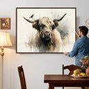Abstract Highland Cow Wall Art Canvas Print, Rustic Farm by MyGreatCanvas | Canvas Wall Art Prints | Photo Prints & Wall Decor