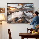 Rocky Coast Ocean Sunset Wall Art Canvas Print, Dramatic by MyGreatCanvas | Canvas Wall Art Prints | Photo Prints & Wall Decor