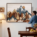 Layered Wooden Mountain Wall Art Canvas Print, Modern Rustic by MyGreatCanvas | Canvas Wall Art Prints | Photo Prints & Wall Decor