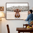 Texas Longhorn Bull Wall Art Canvas Print, Rustic Western by MyGreatCanvas | Canvas Wall Art Prints | Photo Prints & Wall Decor