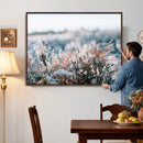 Frosted Fern Wall Art Canvas Print, Soft Winter Botanical by MyGreatCanvas | Canvas Wall Art Prints | Photo Prints & Wall Decor
