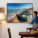 Coastal Fishing Boats Wall Art Canvas Print, Sunset Beach by MyGreatCanvas | Canvas Wall Art Prints | Photo Prints & Wall Decor