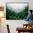 Misty Pine Forest Wall Art Canvas Print, Foggy Evergreen by MyGreatCanvas | Canvas Wall Art Prints | Photo Prints & Wall Decor