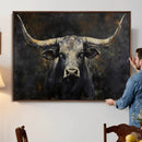 Rustic Longhorn Bull Wall Art Canvas Print – Vintage Western by MyGreatCanvas | Canvas Wall Art Prints | Photo Prints & Wall Decor