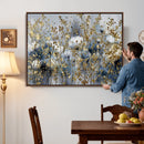 Abstract Floral Wall Art Canvas Print – Gold and Blue by MyGreatCanvas | Canvas Wall Art Prints | Photo Prints & Wall Decor