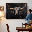 Abstract Longhorn Bull Wall Art Canvas Print – Rustic by MyGreatCanvas | Canvas Wall Art Prints | Photo Prints & Wall Decor