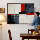 Navy Red Abstract Wall Art Canvas Print, Modern Luxury by MyGreatCanvas | Canvas Wall Art Prints | Photo Prints & Wall Decor