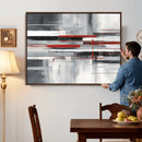 Gray Red Abstract Wall Art Canvas Print, Modern Abstract by MyGreatCanvas | Canvas Wall Art Prints | Photo Prints & Wall Decor