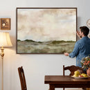 Muted Watercolor Hill Landscape Print — Beige Taupe Cloudy by MyGreatCanvas | Canvas Wall Art Prints | Photo Prints & Wall Decor