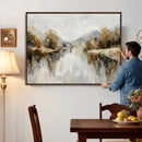 Neutral Abstract Lake Landscape Wall Art Canvas Print by MyGreatCanvas | Canvas Wall Art Prints | Photo Prints & Wall Decor