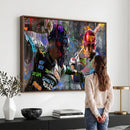 Graffiti Baseball Player Street Art Wall Art Canvas Print