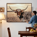 Texas Longhorn Wall Art Canvas Print – Western Cattle Ranch by MyGreatCanvas | Canvas Wall Art Prints | Photo Prints & Wall Decor