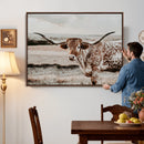 Texas Longhorn Bull Rustic Wall Art Canvas Print by MyGreatCanvas | Canvas Wall Art Prints | Photo Prints & Wall Decor