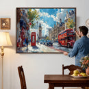 London City Street Wall Art Canvas Print, Big Ben & Red Bus by MyGreatCanvas | Canvas Wall Art Prints | Photo Prints & Wall Decor