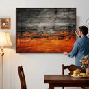 Black Orange Abstract Wall Art Canvas Print Modern Textured by MyGreatCanvas | Canvas Wall Art Prints | Photo Prints & Wall Decor