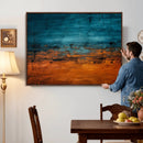 Teal Orange Abstract Wall Art Canvas Print Modern Large by MyGreatCanvas | Canvas Wall Art Prints | Photo Prints & Wall Decor