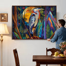 Colorful Heron Wall Art Canvas Print Tropical Bird Abstract by MyGreatCanvas | Canvas Wall Art Prints | Photo Prints & Wall Decor