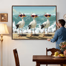 Funny Seagull Wall Art Canvas Print Beach Birds With by MyGreatCanvas | Canvas Wall Art Prints | Photo Prints & Wall Decor