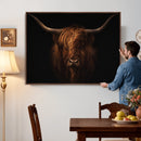 Highland Cow Wall Art Canvas Print – Moody Dark Rustic by MyGreatCanvas | Canvas Wall Art Prints | Photo Prints & Wall Decor