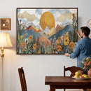 Boho Mountain Landscape Large Wall Art, Horizontal Gold by MyGreatCanvas | Canvas Wall Art Prints | Photo Prints & Wall Decor