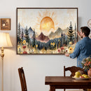 Boho Mountain Landscape Large Wall Art, Horizontal Gold by MyGreatCanvas | Canvas Wall Art Prints | Photo Prints & Wall Decor