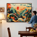Yayoi Kusama Boho Mountain Landscape Large Wall Art, by MyGreatCanvas | Canvas Wall Art Prints | Photo Prints & Wall Decor