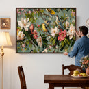 Vintage Birds and Flowers Wide Wall Art: Extra Large by MyGreatCanvas | Canvas Wall Art Prints | Photo Prints & Wall Decor