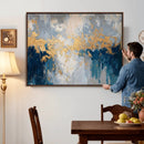 Blue Gold Abstract Large Framed Canvas Wall Art, Modern by MyGreatCanvas | Canvas Wall Art Prints | Photo Prints & Wall Decor