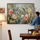 Vintage Birds and Flowers Wall Art Canvas Print, Botanical by MyGreatCanvas | Canvas Wall Art Prints | Photo Prints & Wall Decor