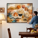 Geometric Boho Abstract Wall Art Canvas Print, Orange Blue by MyGreatCanvas | Canvas Wall Art Prints | Photo Prints & Wall Decor