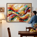 Geometric Abstract Wall Art Canvas Print, Orange Blue by MyGreatCanvas | Canvas Wall Art Prints | Photo Prints & Wall Decor