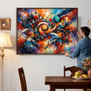 Geometric Abstract Wall Art Canvas Print, Orange Blue by MyGreatCanvas | Canvas Wall Art Prints | Photo Prints & Wall Decor