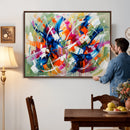 Geometric Abstract Wall Art Canvas Print, Orange Blue by MyGreatCanvas | Canvas Wall Art Prints | Photo Prints & Wall Decor