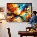 Lyrical Abstract Wall Art Canvas Print, Orange Blue Abstract by MyGreatCanvas | Canvas Wall Art Prints | Photo Prints & Wall Decor