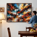 Lyrical Abstrac Wall Art Canvas Print, Orange Blue Abstract by MyGreatCanvas | Canvas Wall Art Prints | Photo Prints & Wall Decor