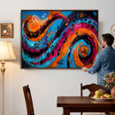 Geometric Abstract Wall Art Canvas Print, Orange Blue by MyGreatCanvas | Canvas Wall Art Prints | Photo Prints & Wall Decor