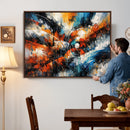 Geometric Abstract Wall Art Canvas Print, Orange Blue by MyGreatCanvas | Canvas Wall Art Prints | Photo Prints & Wall Decor