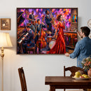 Jazz Band Canvas Wall Art — Jazz Club Singer Saxophone Print by MyGreatCanvas | Canvas Wall Art Prints | Photo Prints & Wall Decor